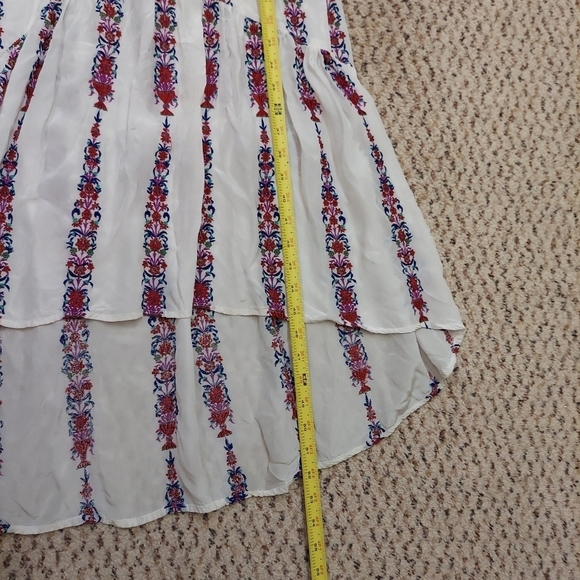 Sundance Mixed Print Striped Embroidered Floral Dress Women’s S Bohemian - Picture 11 of 16